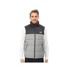 The North Face Gray Black 700 Nuptse  Men Vest